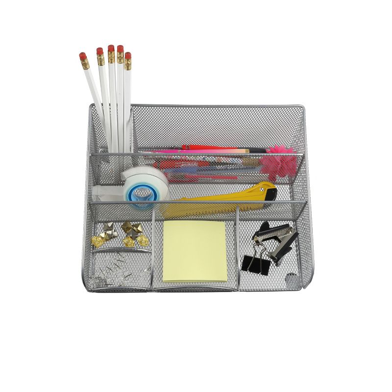 Zodaca Pen Holder, Ceramic Pencil Cup Desk Organizer Makeup Brushes Holder with Gold Accent, Shiny Pearl White