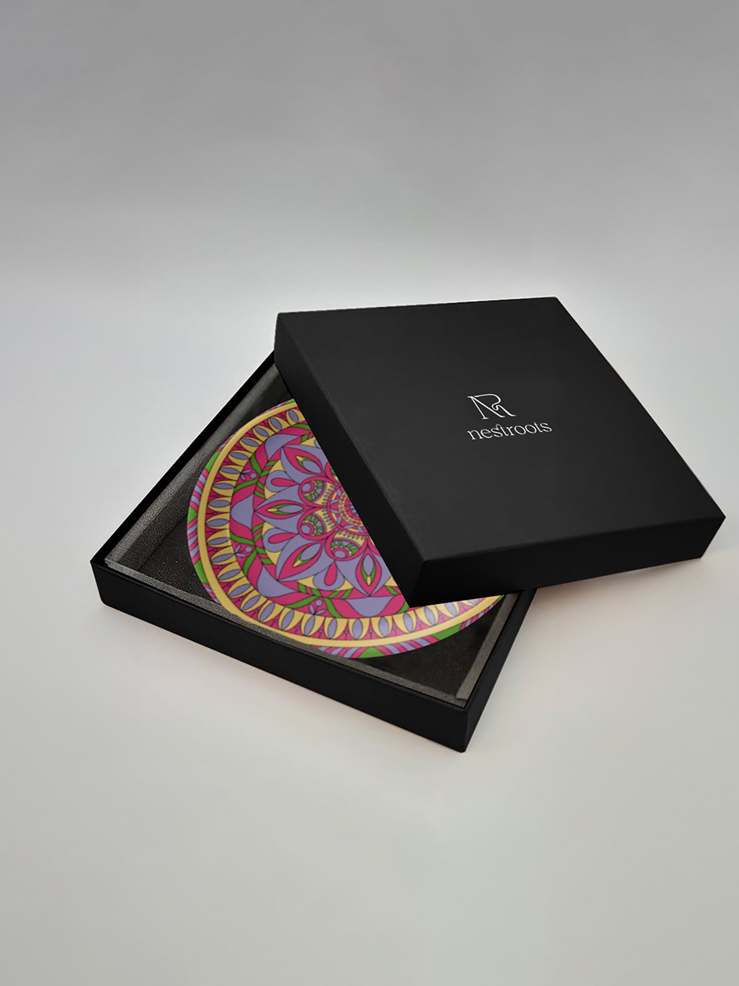 Nestroots Inner Peace Mandala Multicolour Porcelain Decorative Wall Plate