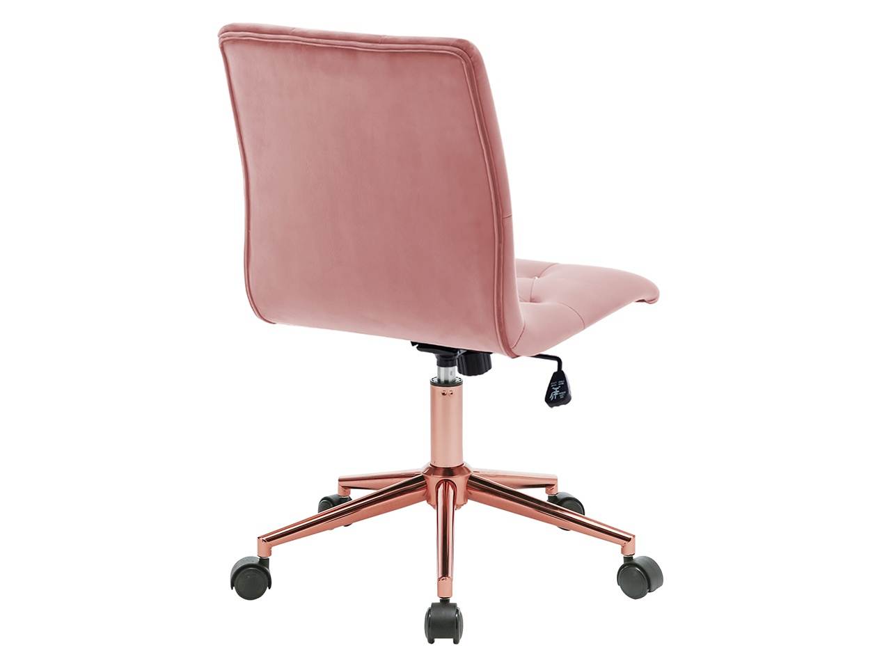 Swivel Height Adjustable Task Chair Armless Velvet Tufted Office Chair