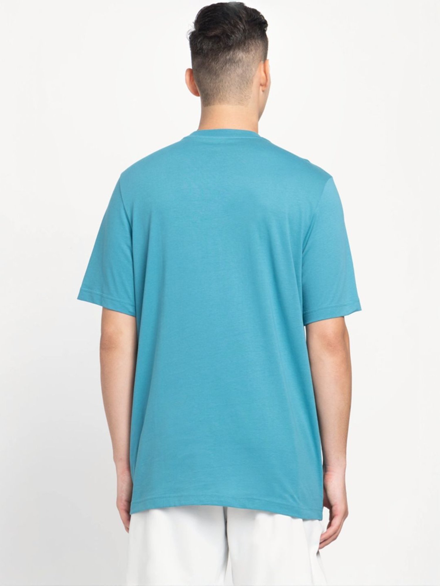 Adidas Blue Regular Fit Printed Sports T-Shirt