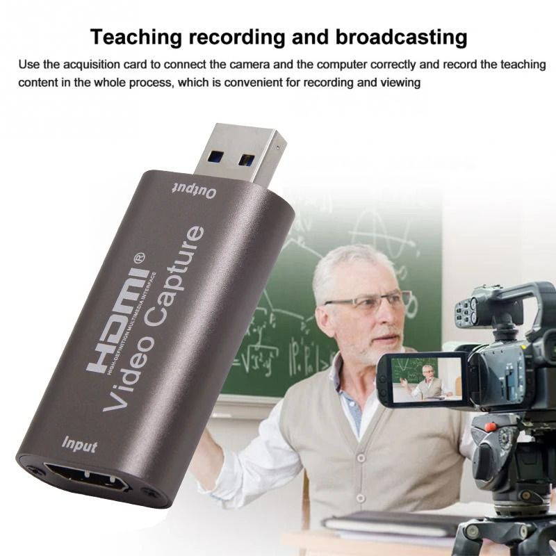 Hannord Mini USB 3.0 HD 1080P 60Hz HDMI to USB Video Capture Card Game Recording Box for Youtube Live Streaming Broadcast Game Recording