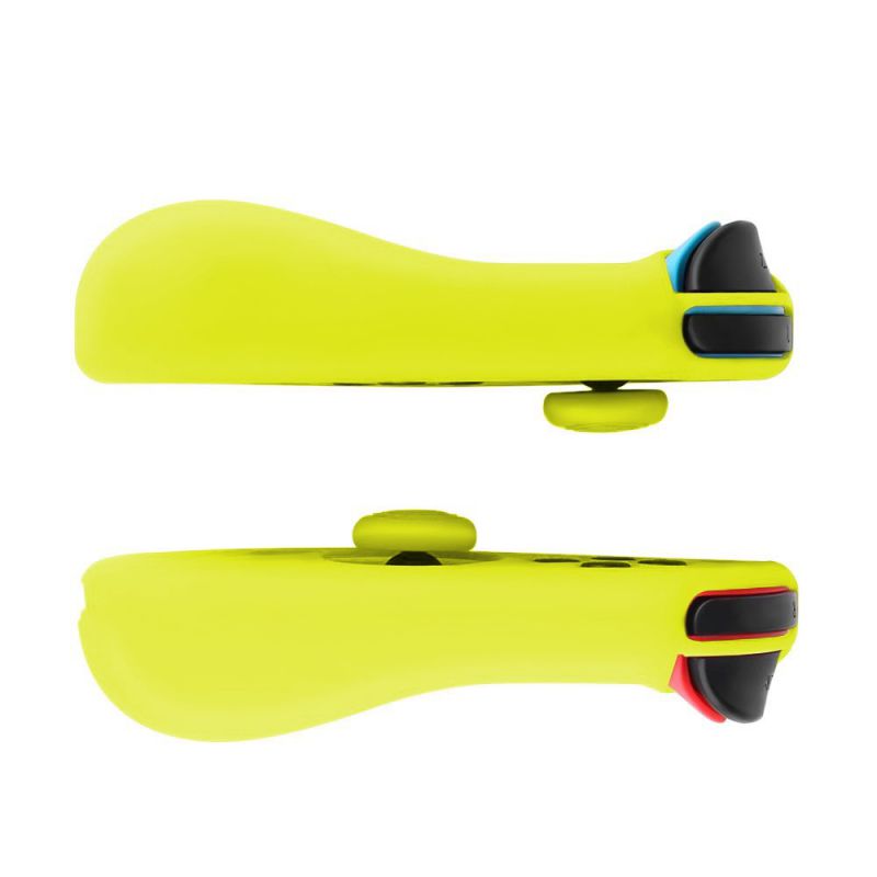 Nintendo Switch Joy-Con Grip Gel Guards with Thumb Grips Caps - Protective Case Covers Anti-Slip Ergonomic Lightweight Design Joy Con Comfort Grip Controller Skin Accessories (1 Pair Yellow)
