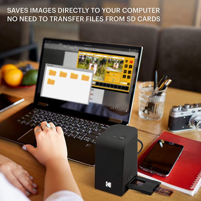 KODAK Film Scan Tool for PC and MAC &ndash; 5MP Digital Film Scanner Converts & Saves 35mm Film Negatives & Slides Directly on Your Computer with Capture and Edit Software, Easy-Load Film Inserts & More