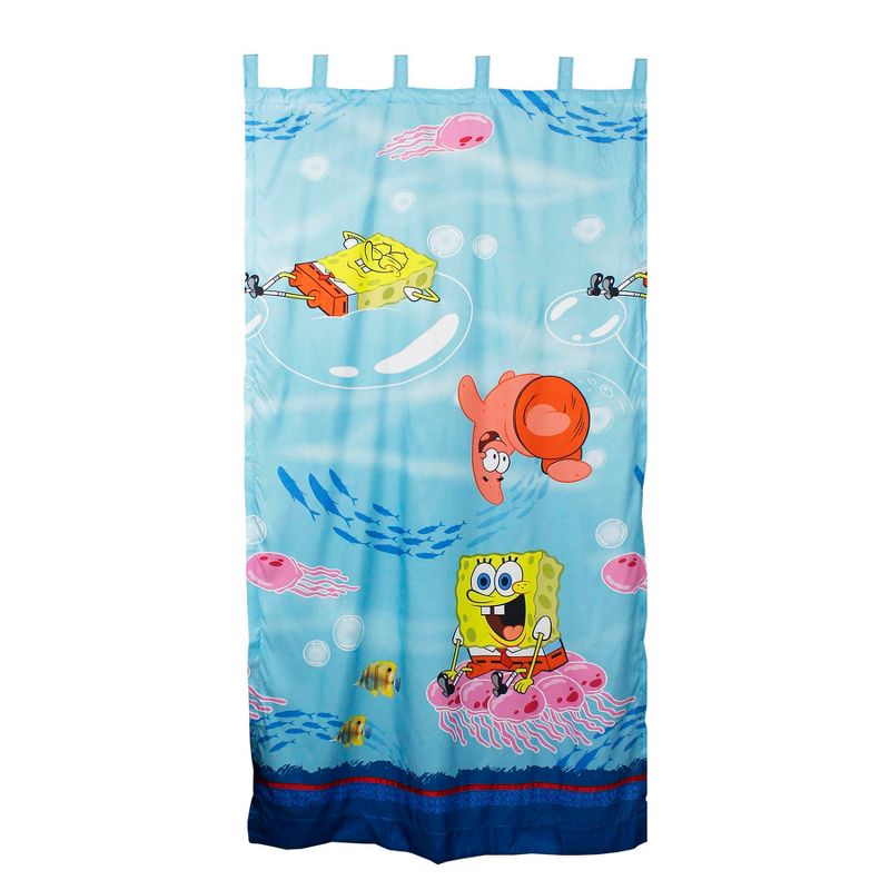 1pc Long Drapery Panel Catch Me Spongebob Window Curtain Panel - SpongeBob SquarePants..