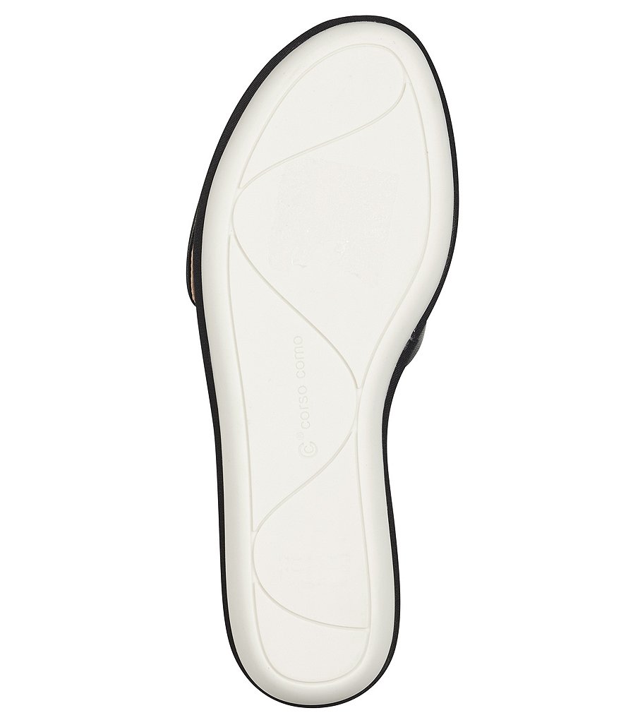 CC Corso Como Bahlia Leather Buckle Slide Sandals