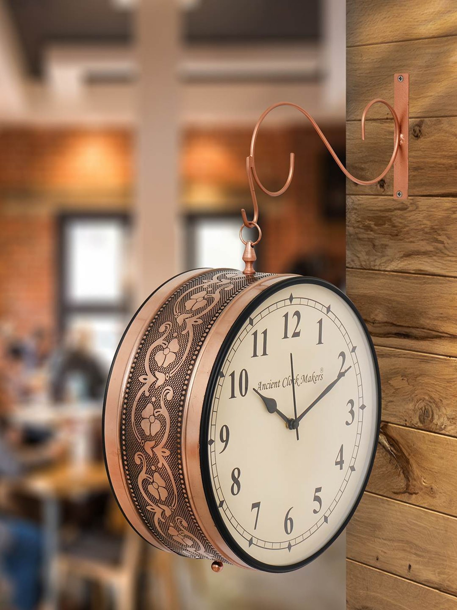 CHRONIKLE Copper Rose Gold Iron Wall Clock