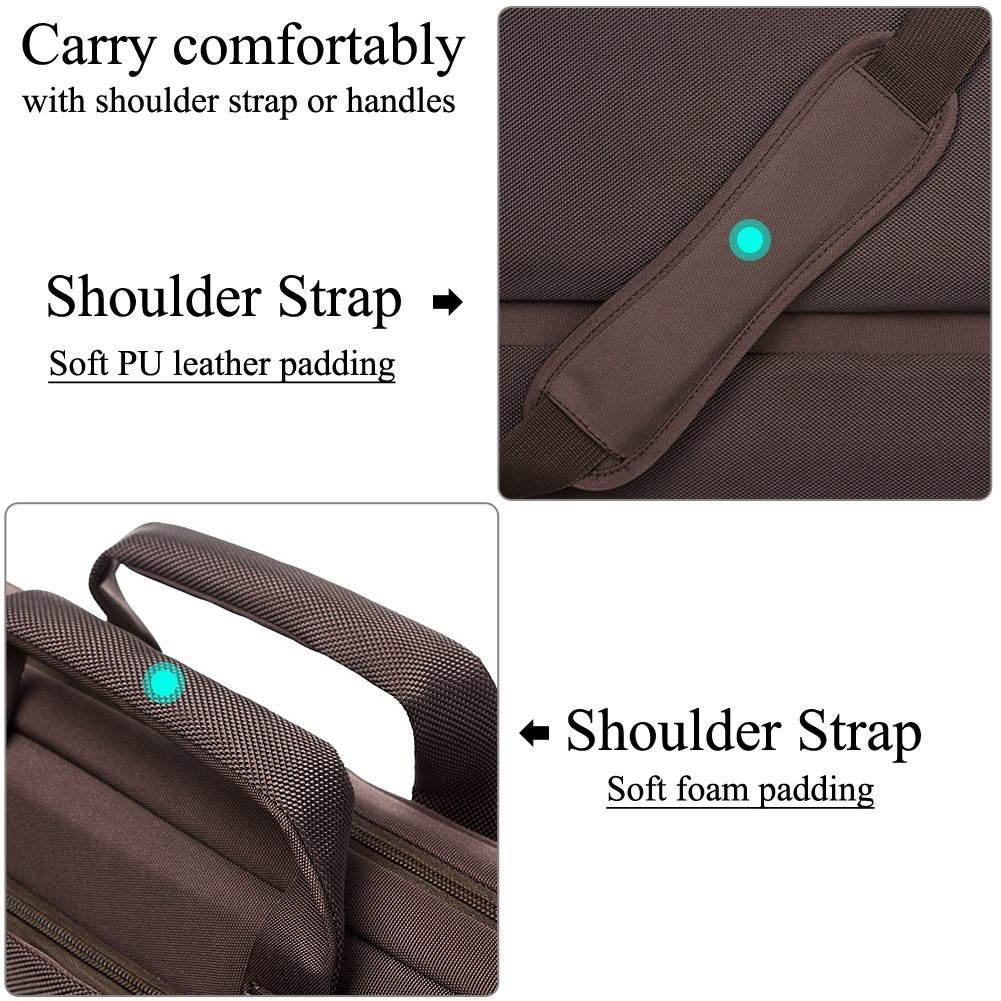 Wellhouse 15.6 Inch Laptop Bags, Business Shoulder Bags Handbags Carrying Bags Laptop Cases Notebook Cases with Suitcase/Luggage Back Belt For 15.6 inch HP Dell Sony Laptop Notebook Computer Macbook