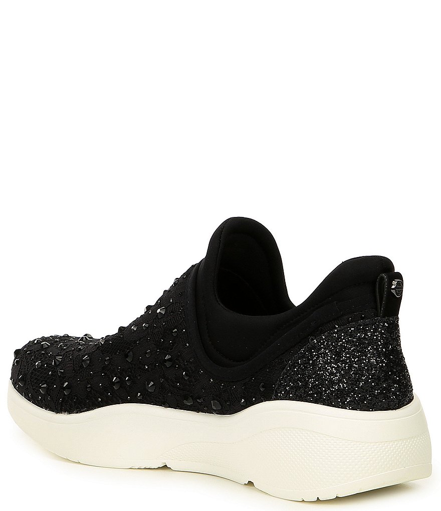 Antonio Melani Jaxtyn Hotfix Lace and Jewel Embellished Sneakers