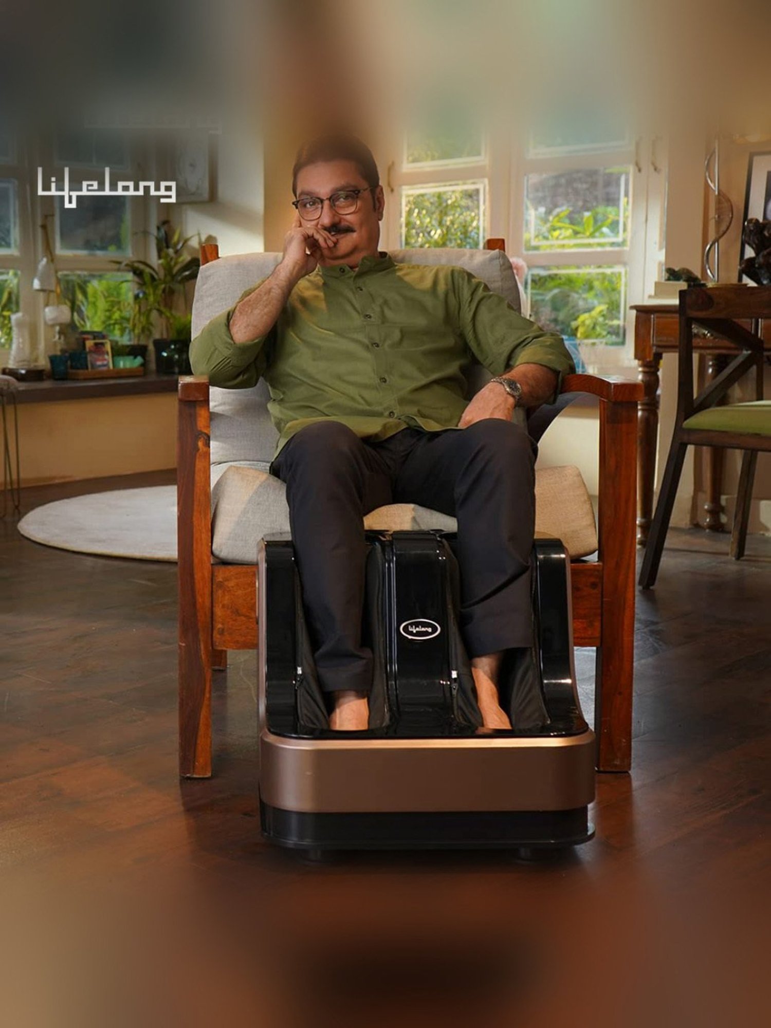 Lifelong LLM99 80W Foot, Calf and Leg Massager (Dark Brown)