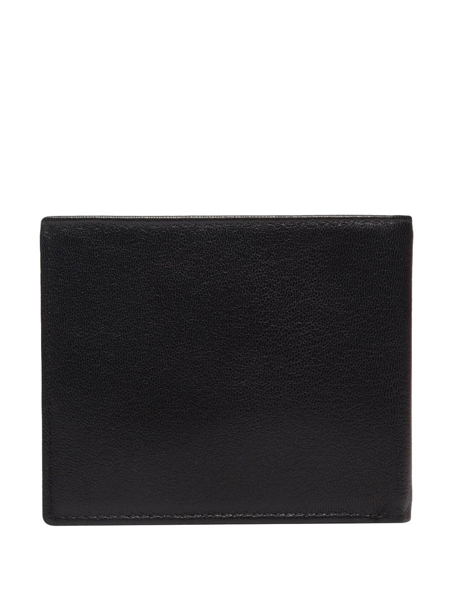 Carlton London Black Formal Leather Bi-Fold Wallet For Men