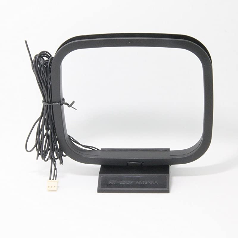 FM and AM Loop Antenna with 3-Pin Mini Connector for Sony Sharp Stereo AV Receiver Systems