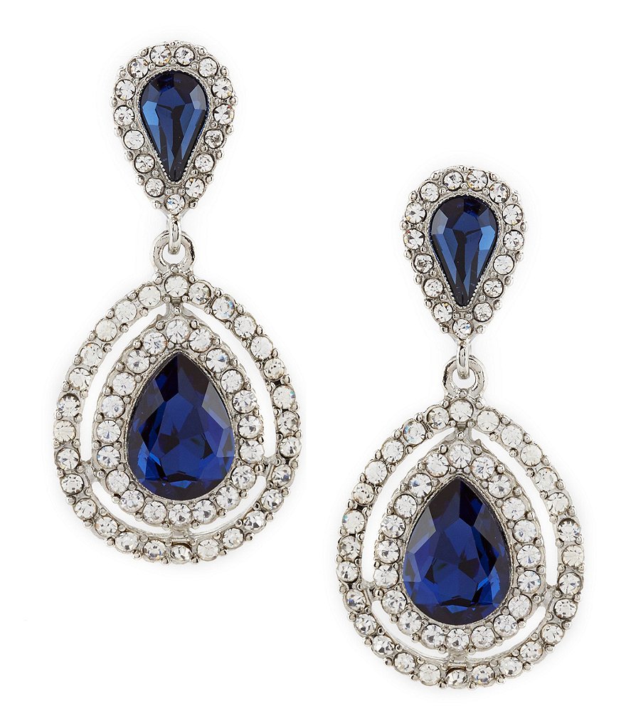 Gemma Layne Pave Teardrop Statement Earrings
