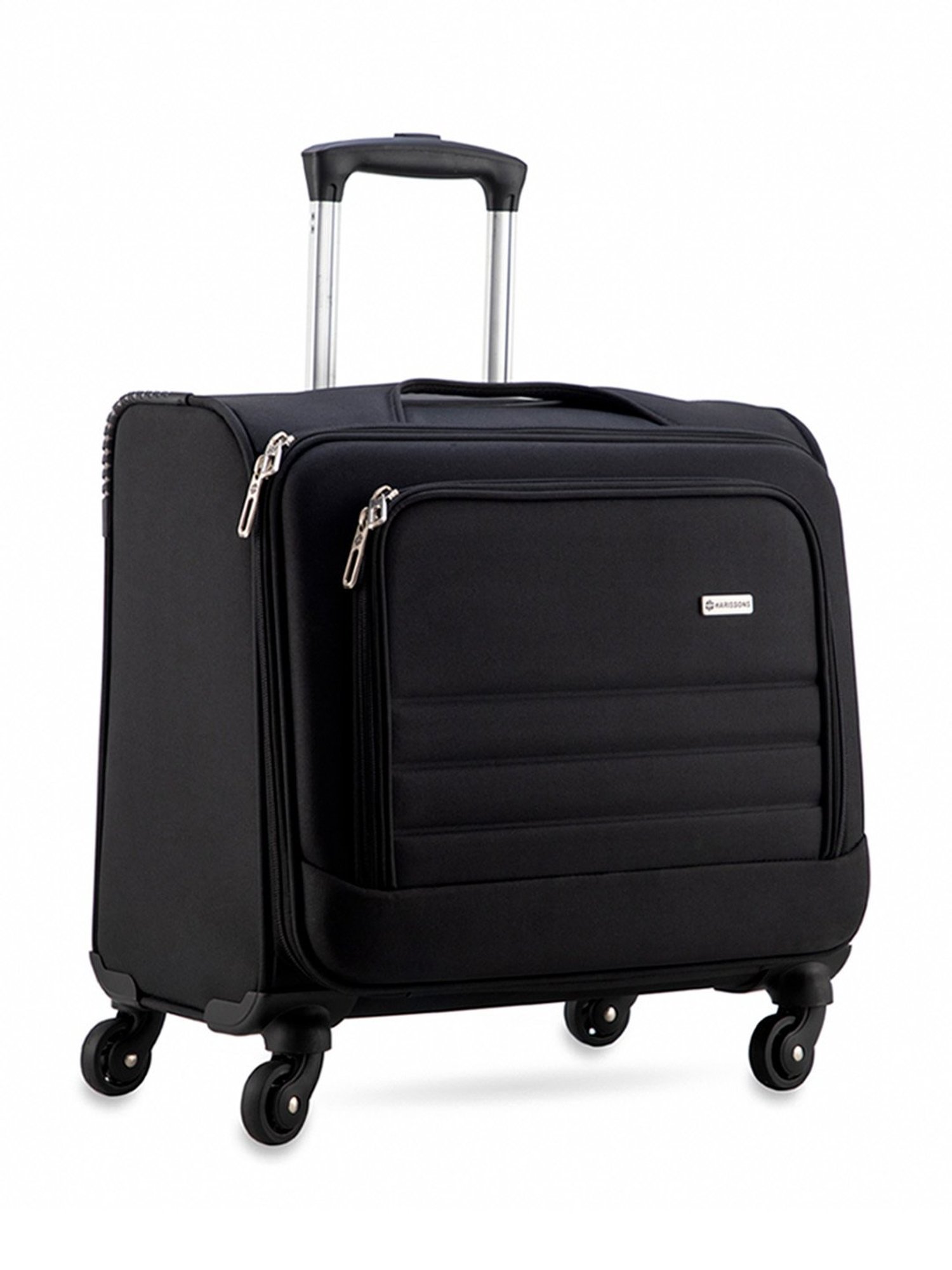 Harissons Black Soft Large Overnighter Trolley Bag - 15.6 inch