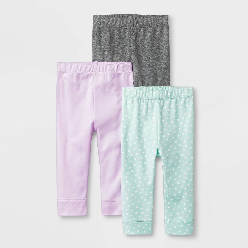 Baby Girls' Sweet Woodland 3pk Pants - Cloud Island™ Newborn