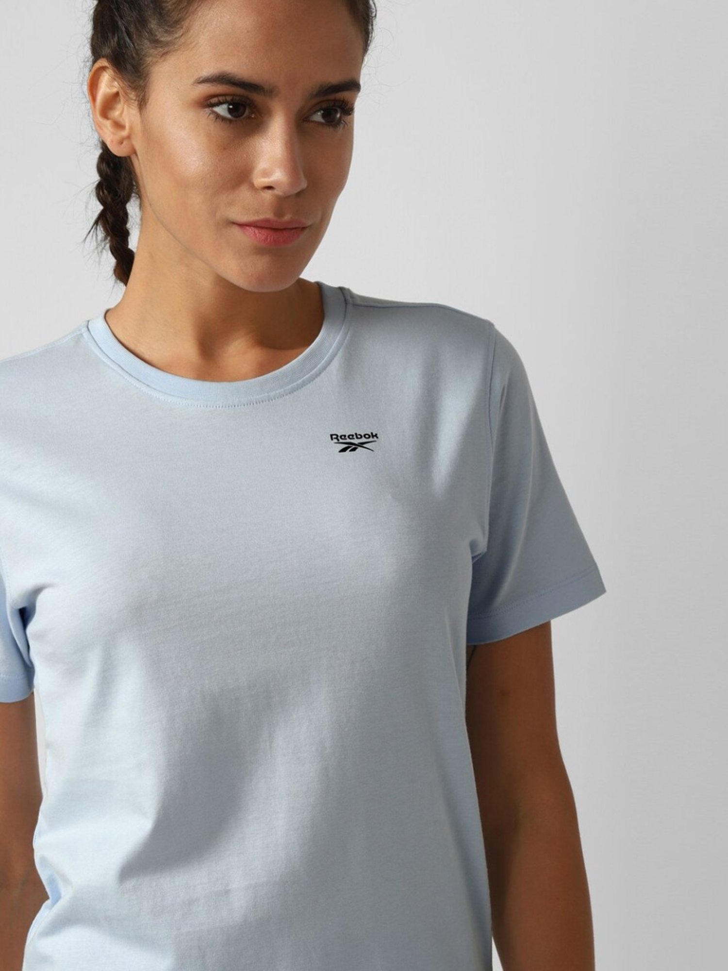 Reebok Blue Cotton Sports T-Shirt