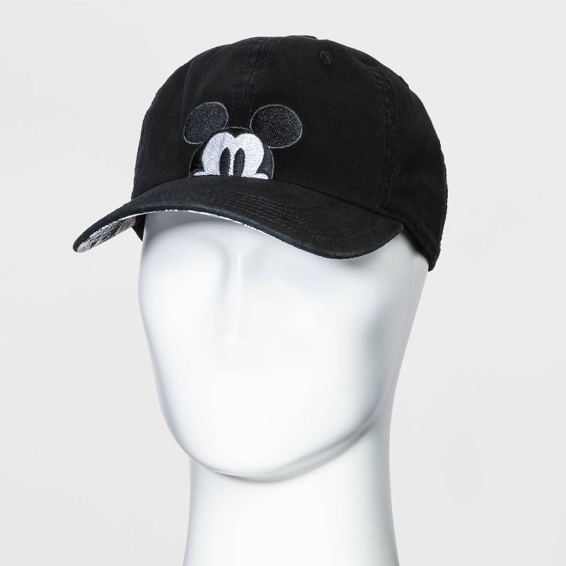 Men's Mickey Mouse Peek A Boo Baseball Cap - Black One Size
