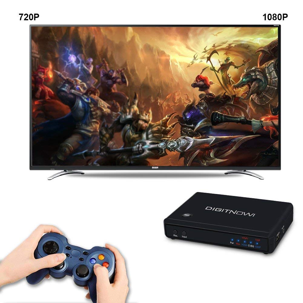 DIGITNOW!HD Game Capture /HD Video Capture Device, HDMI Video Converter/Adapter Recorder for PS4, Xbox One / Xbox 360,LiveTV,PVR DVR and more,Support HDMI/YPbPr/CVBS Input and HDMI Output,Full HD 1080