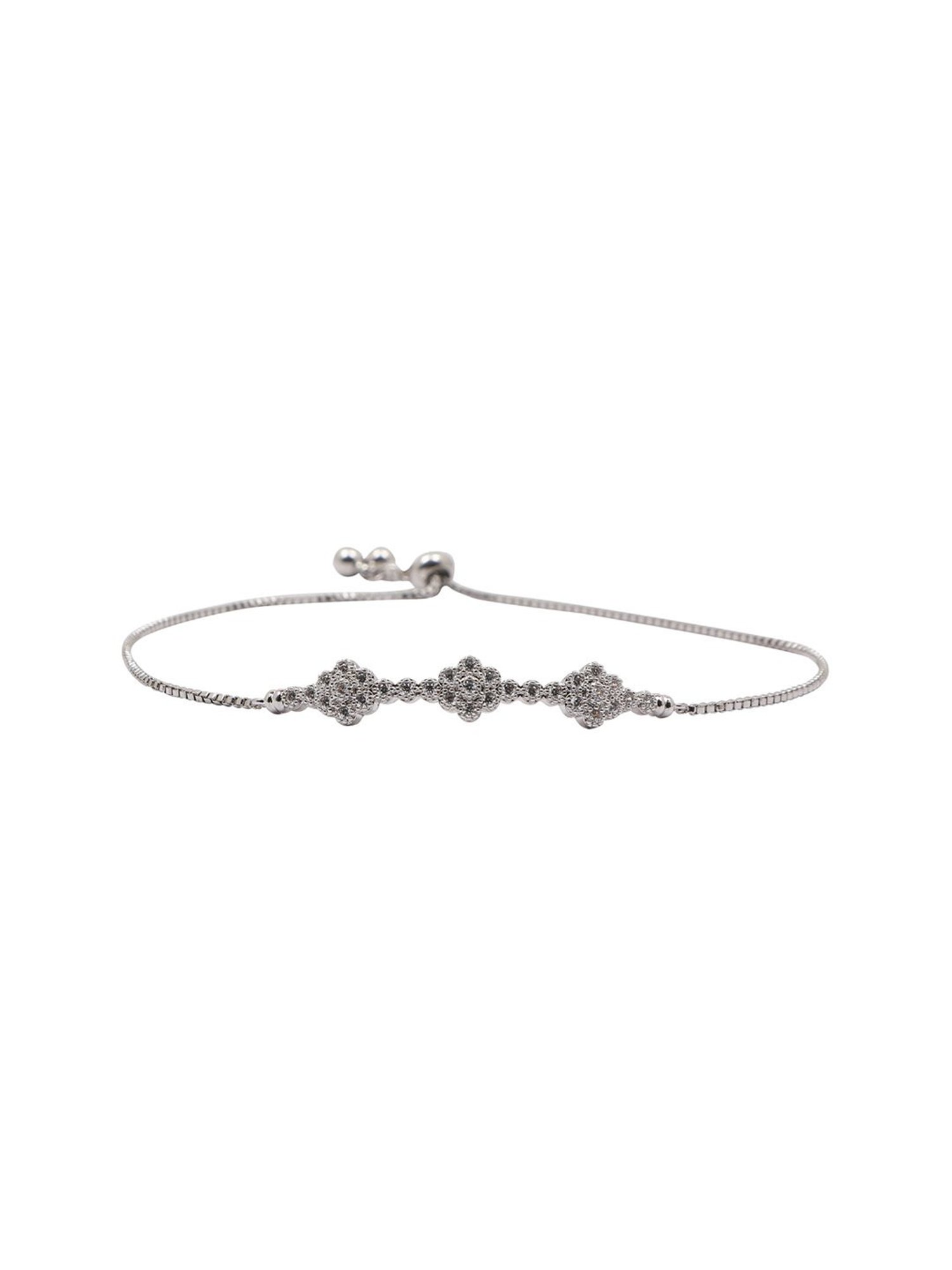 Clara Enzo 92.5 Sterling Silver Swarovski Zirconia Bracelet