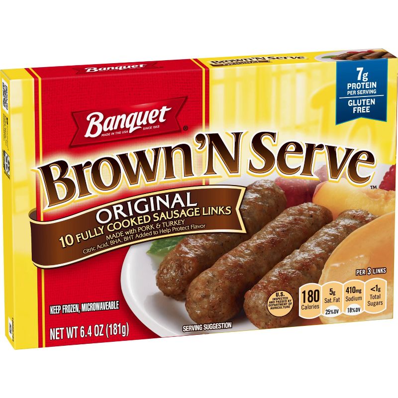 Banquet Frozen Brown'N Serve Frozen Original Links - 6.4oz