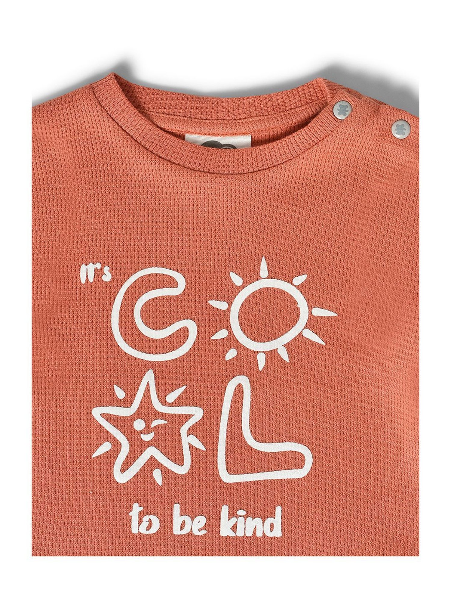 MiArcus Kids Orange Cotton Printed Full Sleeves Sweatshirt