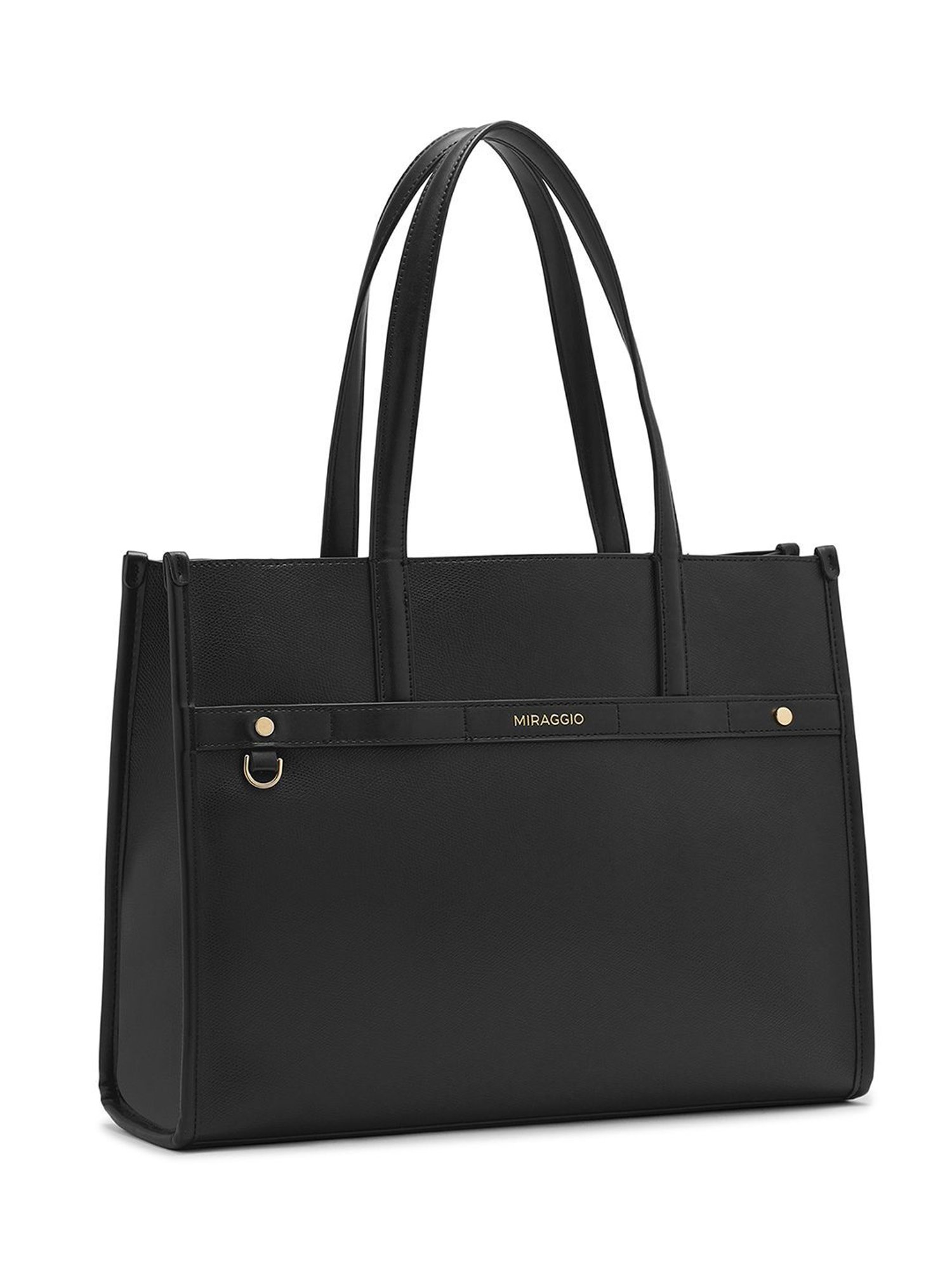 Miraggio Marcy Black Large Tote Bag