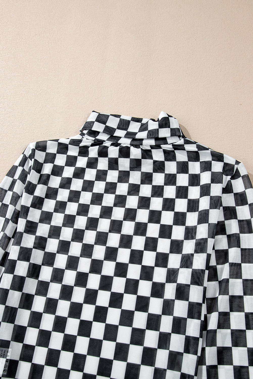 Rose Red Rhinestone Mesh Long Sleeve Bodysuit