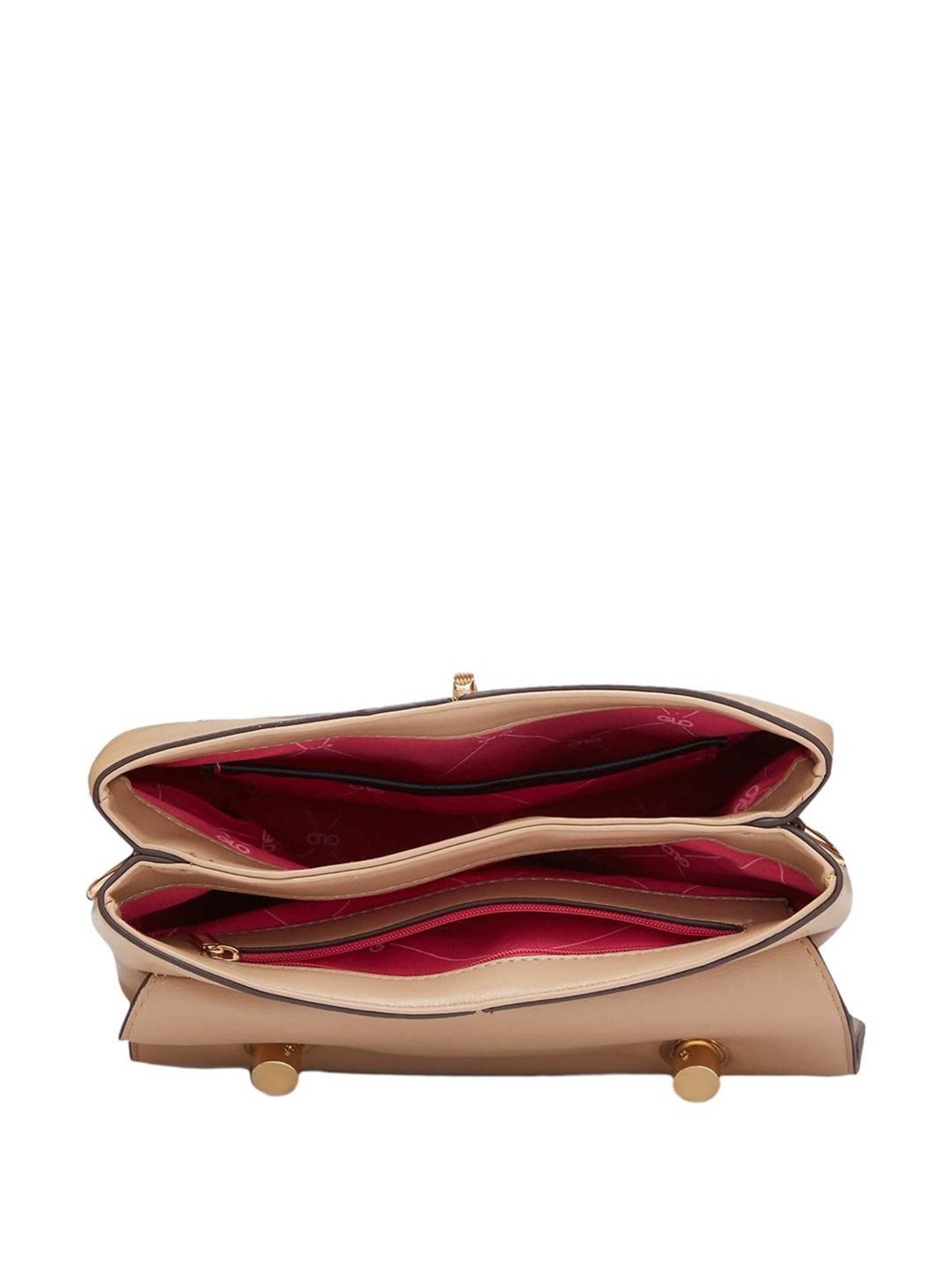 Globus Khaki Solid Medium Handbag