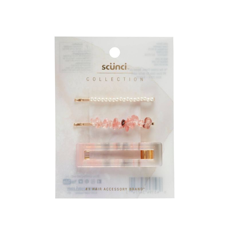 scunci Trend Collection Clips - 3pc