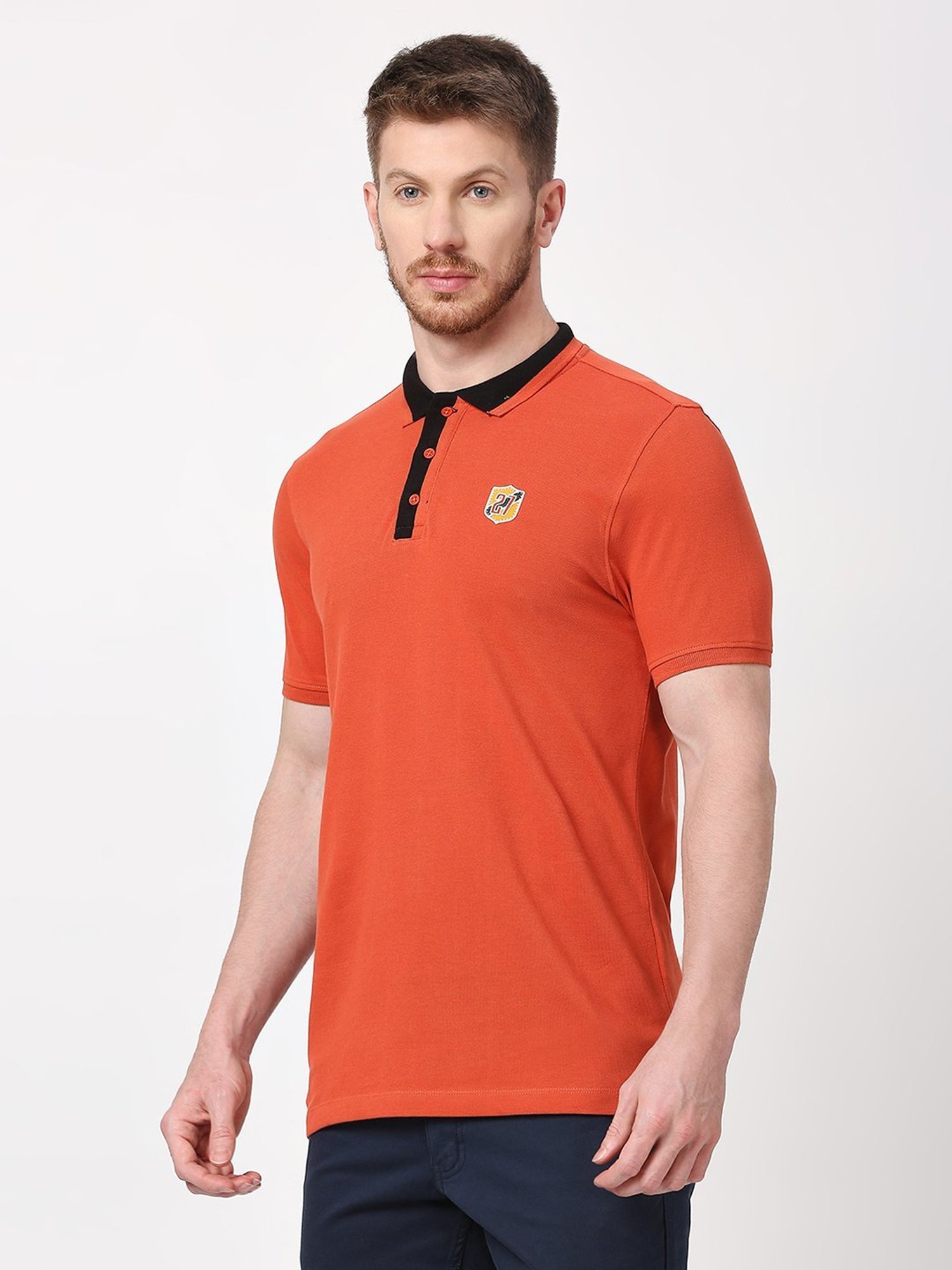Being Human Brown Regular Fit Polo T-Shirt