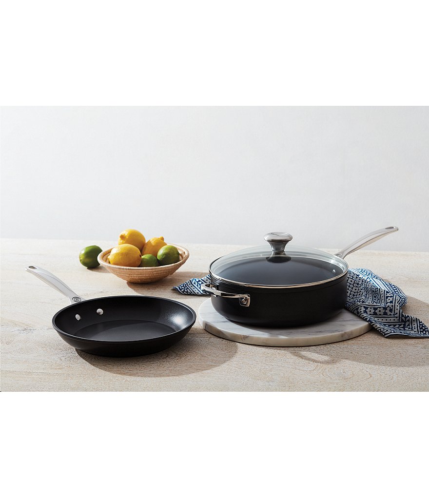 Le Creuset Toughened Nonstick Pro 4-1/4 QT Saute Pan with Helper Handle & Glass Lid