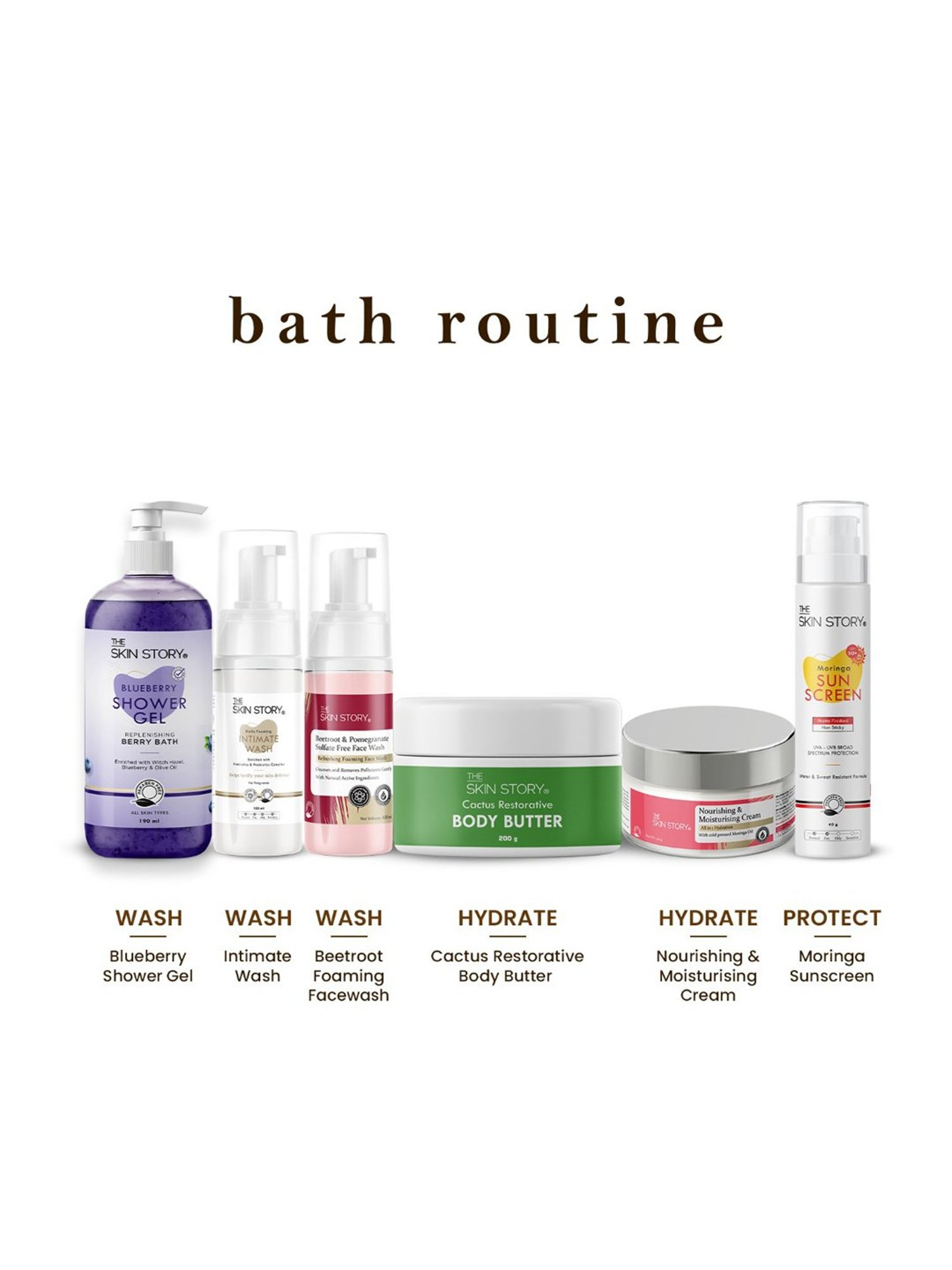 The Skin Story Blueberry Replenishing Berry Bath Shower Gel - 190 ml