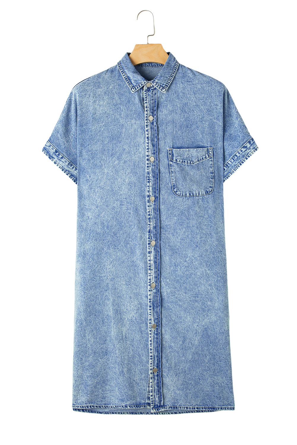 Multicolor Boho Floral Collared Long Sleeve Dress