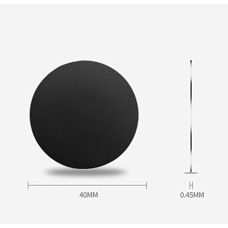 Circular Car Mount Metal Plate For All Magnetic Car Mount Cellphone Holder Black