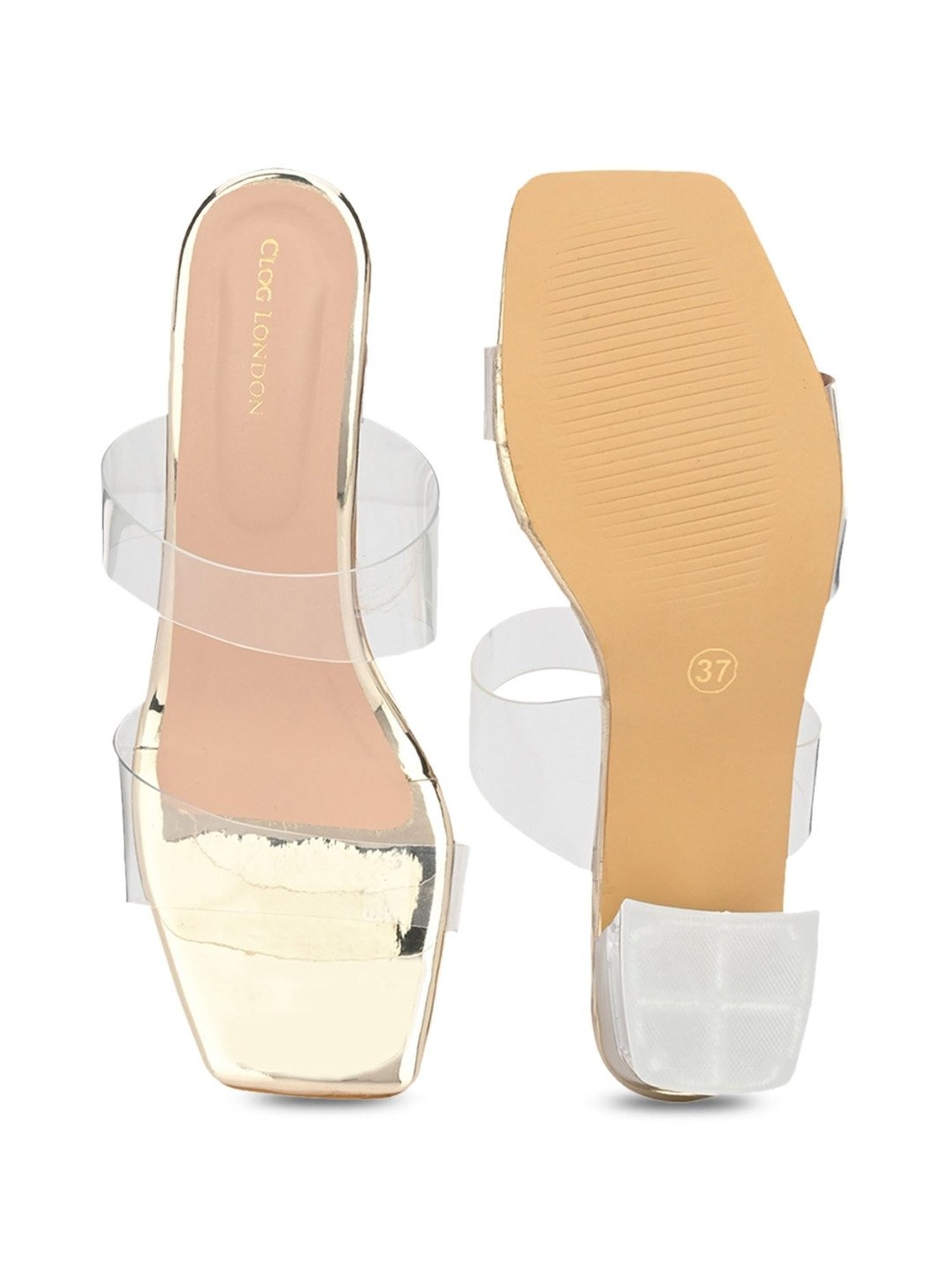 Clog London Women's Gold Casual Sandals
