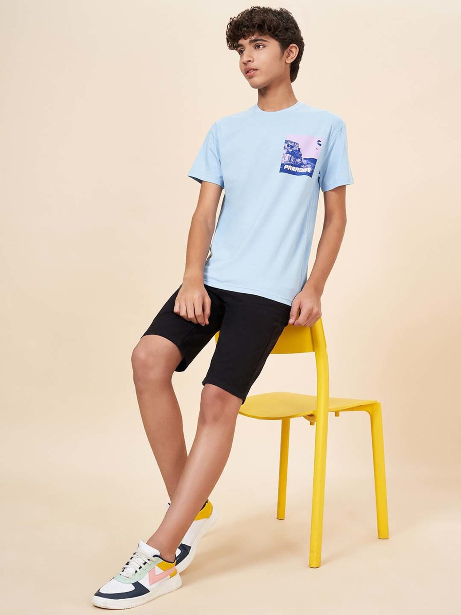 Coolsters by Pantaloons Kids Jet Black Cotton Regular Fit Shorts