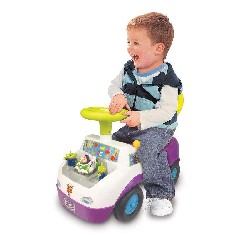 Kiddieland KDL-058743 Toy Story 4 Buzz Lightyear Arcade Activity Ride On Car Toy