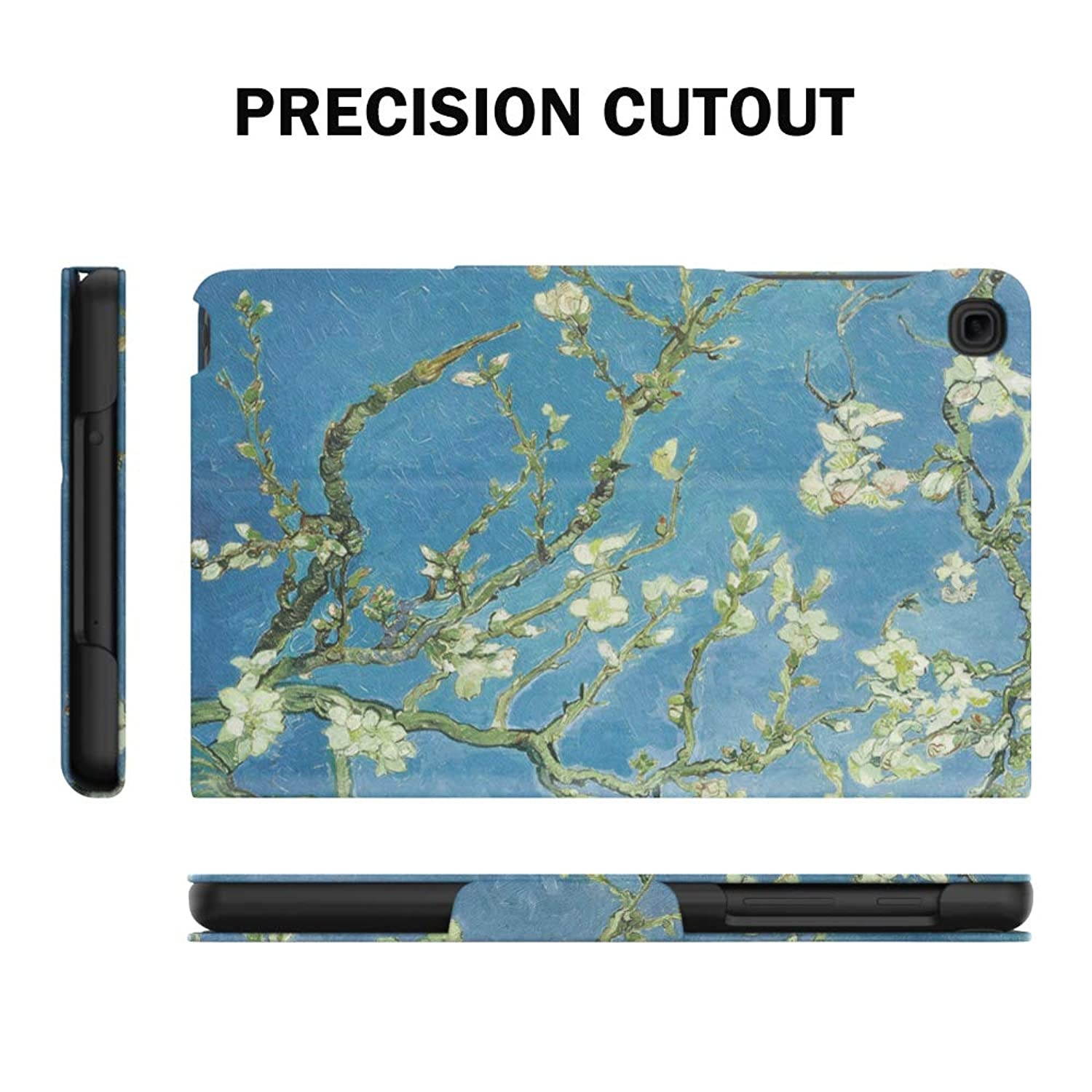 MoKo Case Fit Samsung Galaxy Tab A with S Pen 8.0 2019, Premium Light Weight Stand Folio Shock Proof Cover for Galaxy Tab A with S Pen 8.0 SM-P200 (Wi-Fi)/SM-P205 (LTE) 2019 Tablet - Almond Blossom