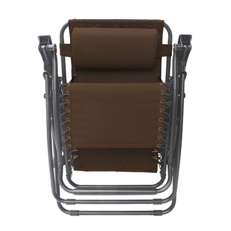 Caravan Canopy Portable Adjustable Infinity Zero Gravity Chair, Brown (2 Pack)