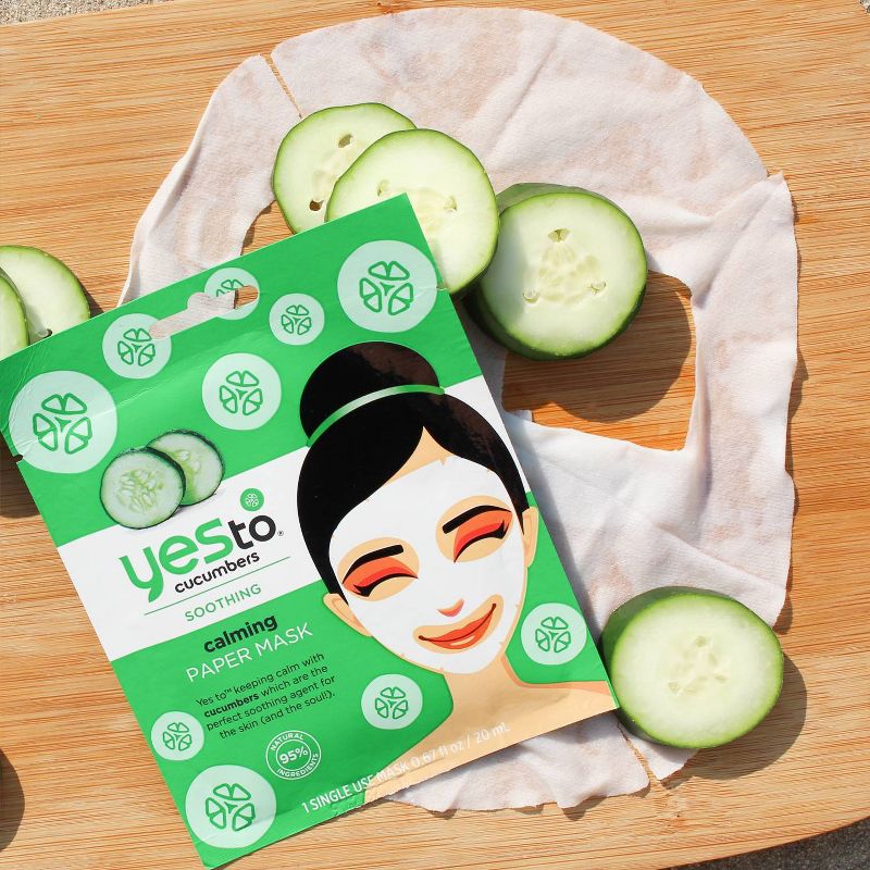 Yes To Cucumber Paper Mask Skincare Set - 3ct/0.67 fl oz each
