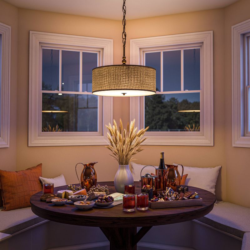 Kenroy Home Oil Rubbed Bronze Finish Margot 3 Light Pendant