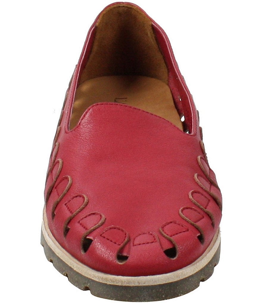 L'Amour Des Pieds Xanthia Leather Cut Out Venetian Slip Ons