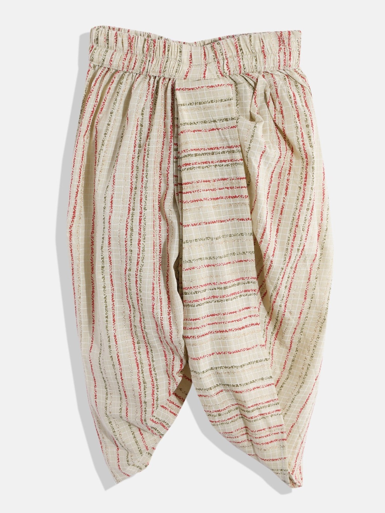 READIPRINT FASHIONS Kids Beige Floral Print Full Sleeves Kurta with Dhoti