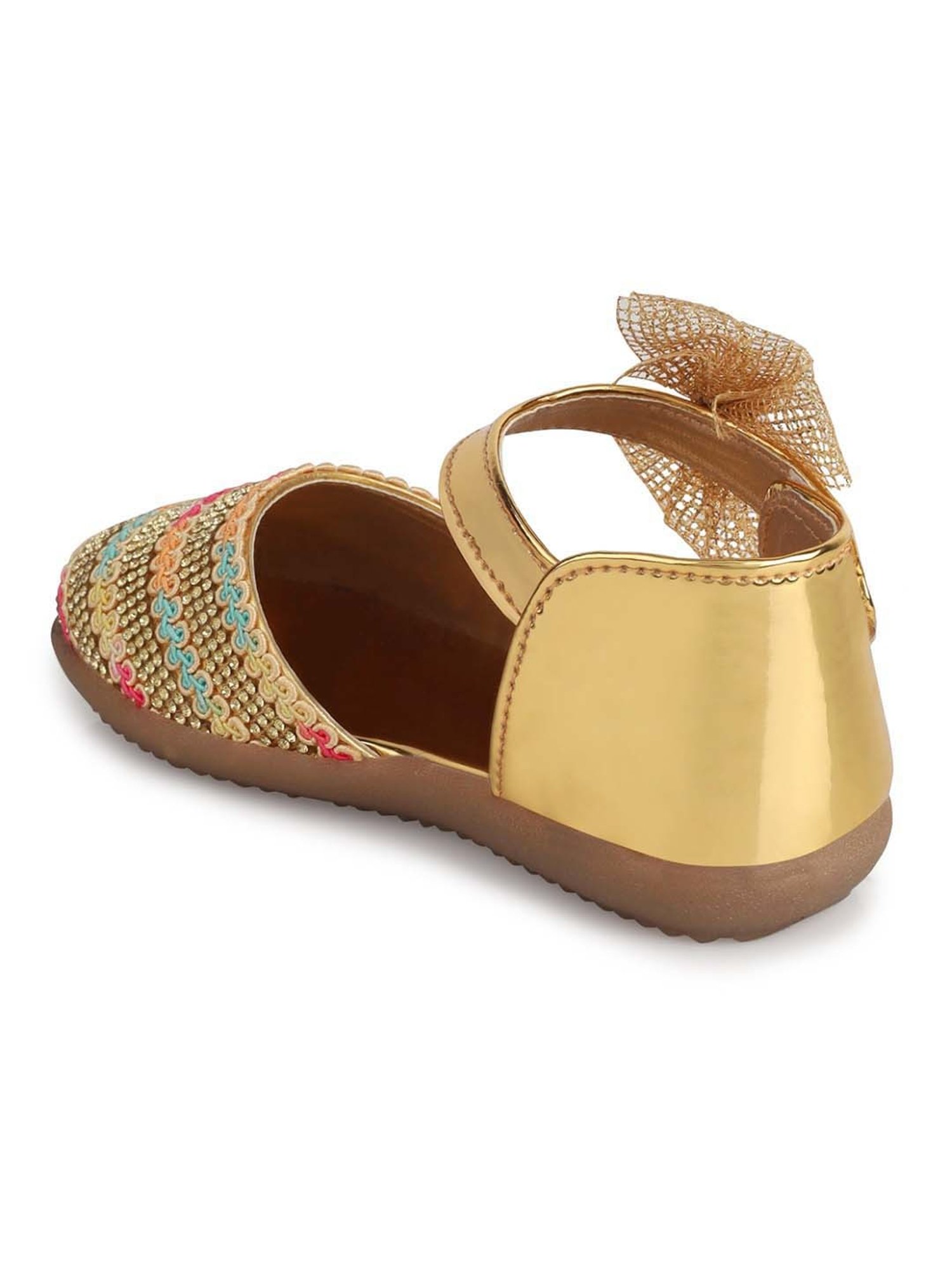 Minesole Kids Golden Ethnic Sandals
