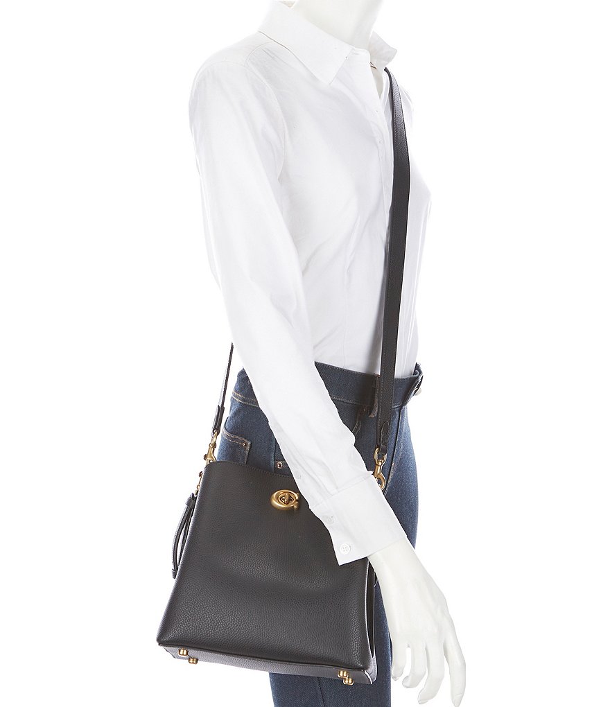 COACH Pebble Leather Willow Bucket Crossbody Bag