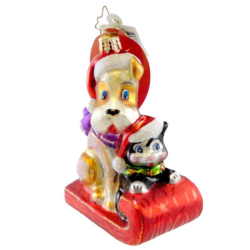 Christopher Radko Cuddle Crew Ornament  Animal Charity  -  Tree Ornaments