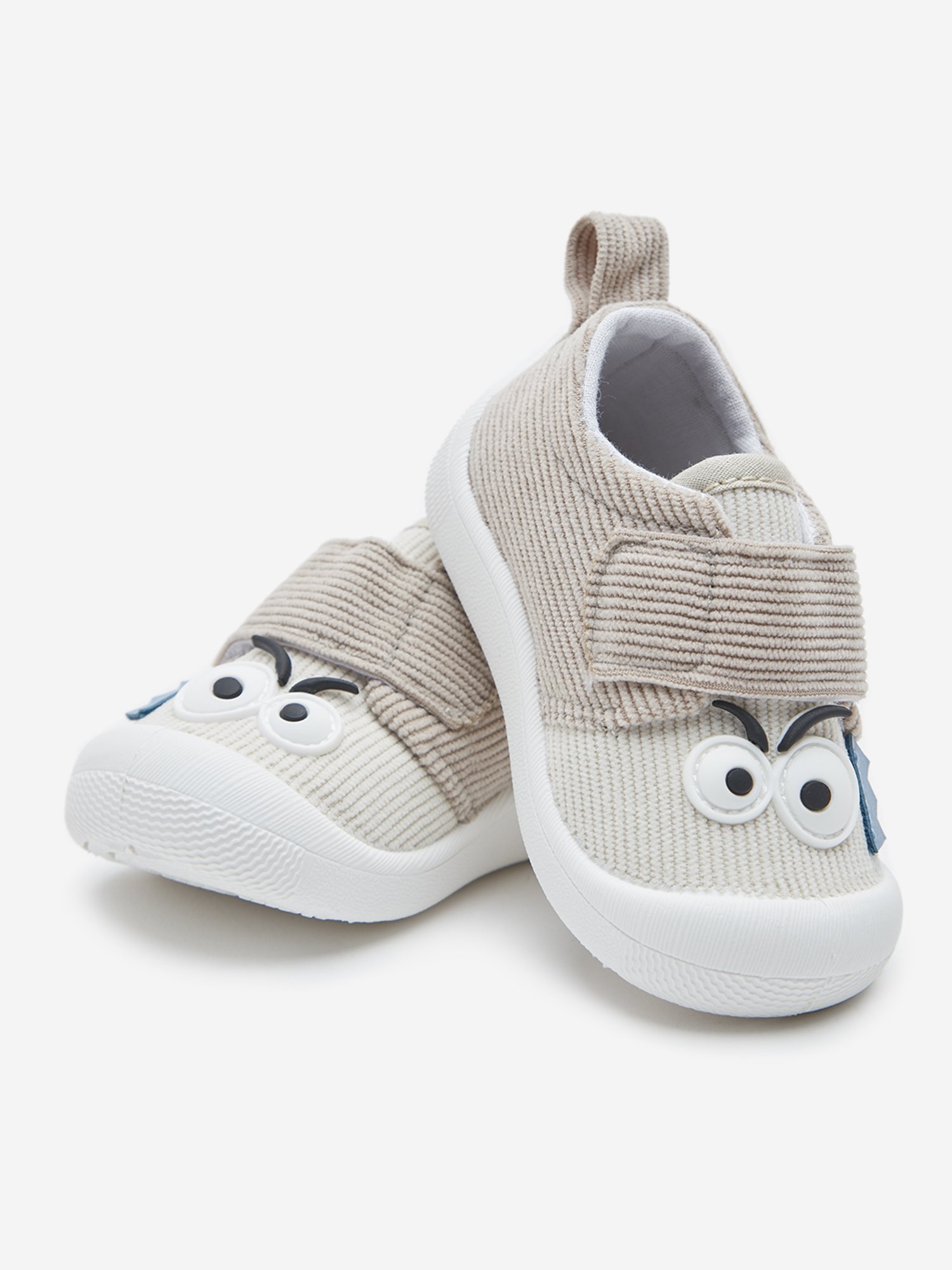 Yellow by Westside Beige Colour-Blocked Velcro Shoes