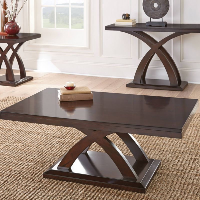 Jocelyn Cocktail Table Espresso Cherry - Steve Silver