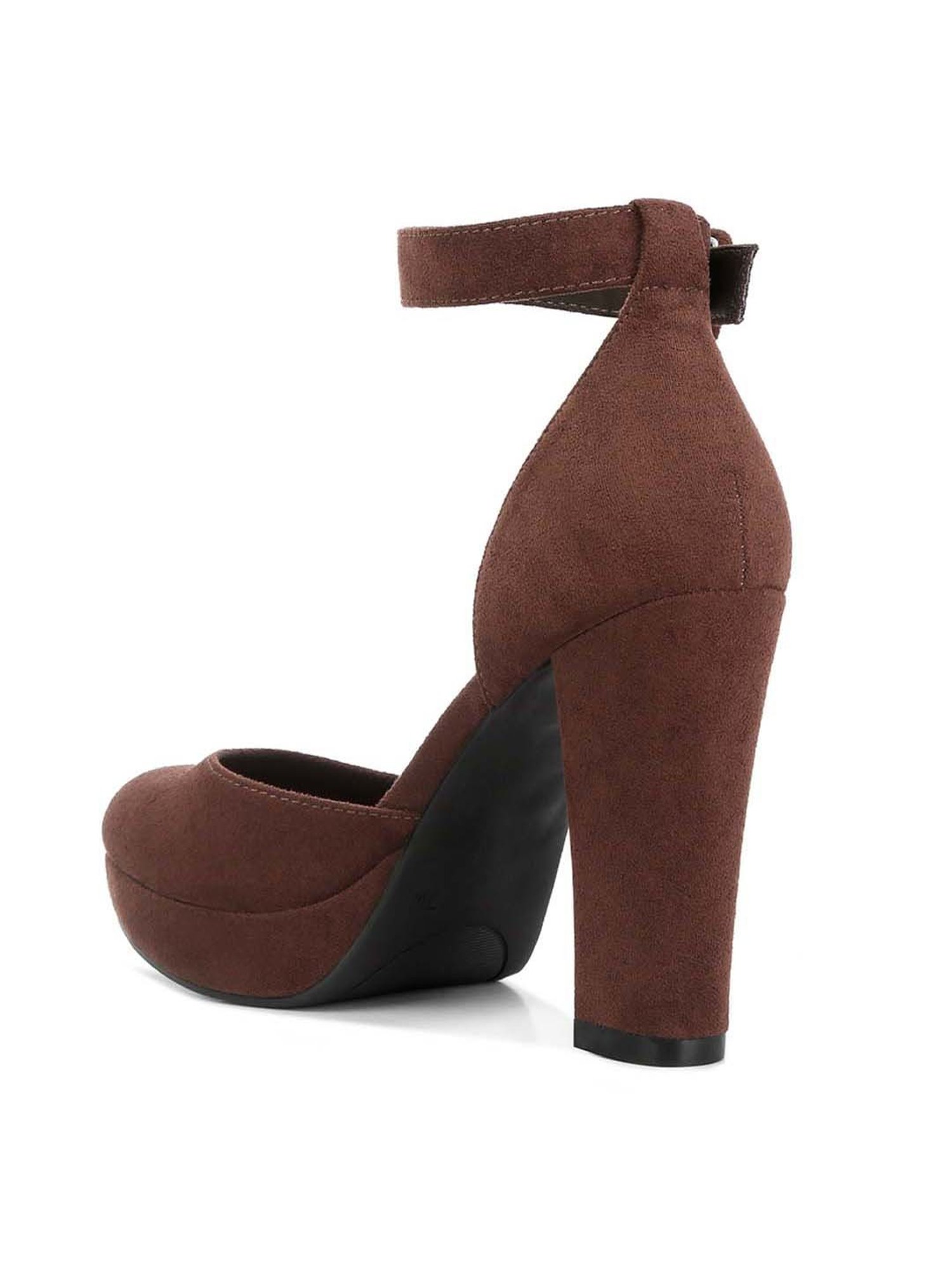 London Rag Women's Brown Ankle Strap Sandals