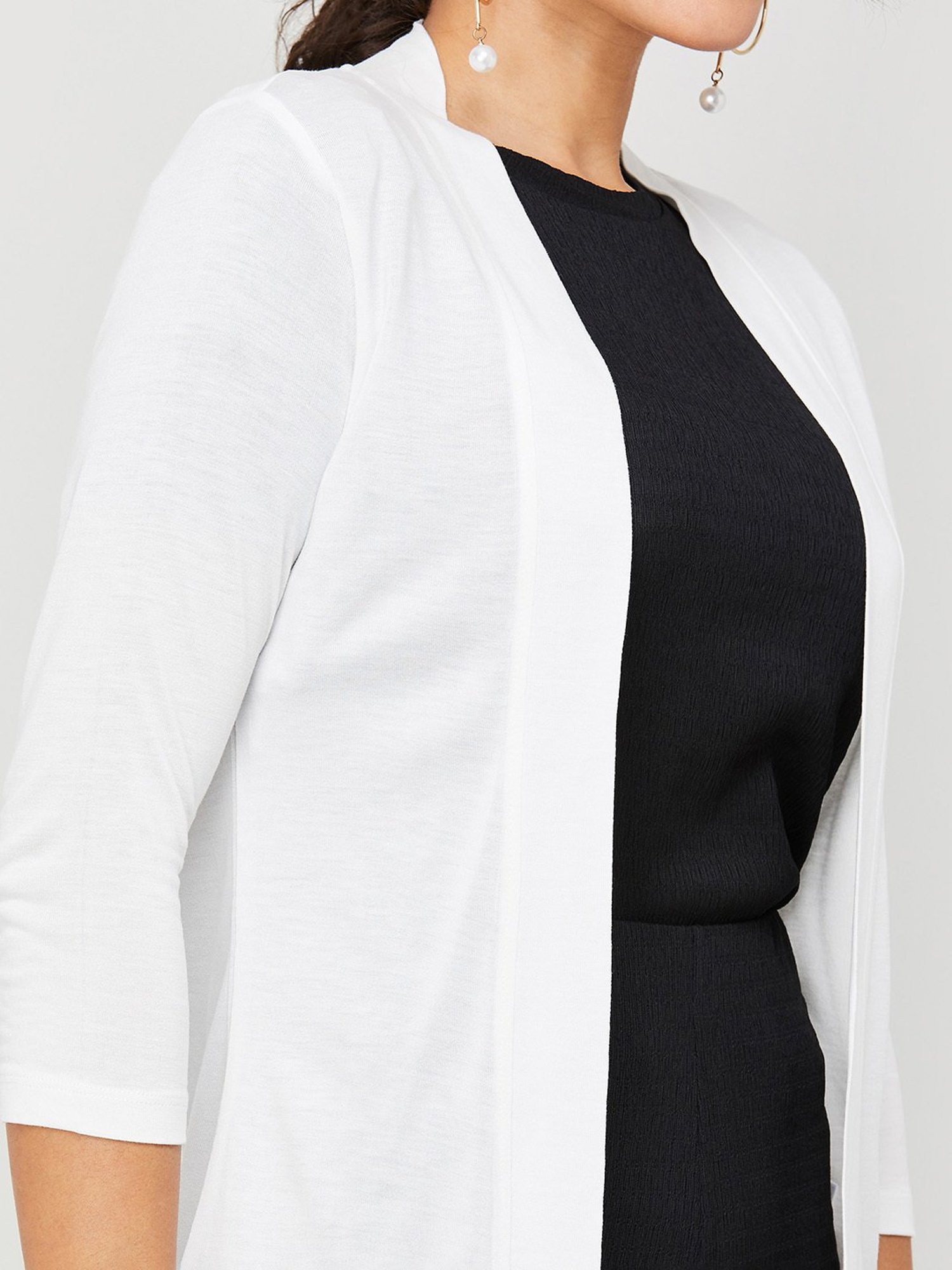 Code by Lifestyle White Regular Fit Shrug