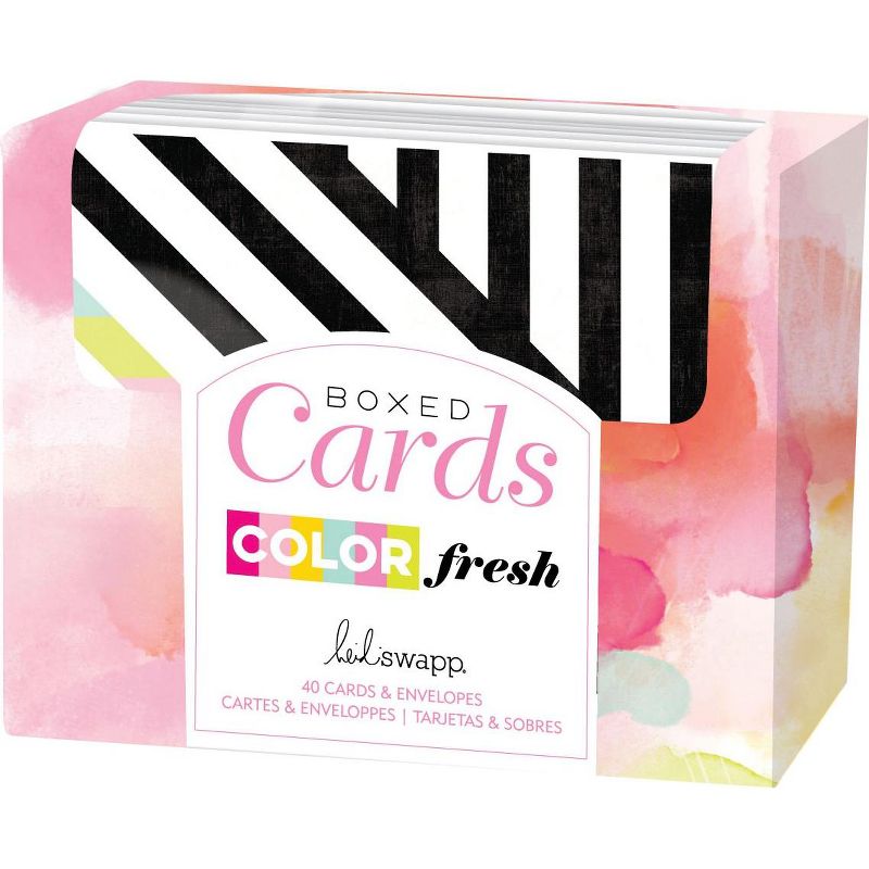 Heidi Swapp A2 Cards W/Envelopes (4.375"X5.75") 40/Box-Color Fresh